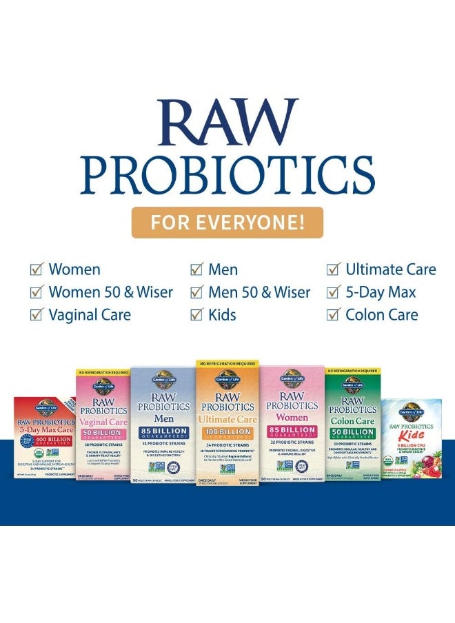 Garden of Life - Raw Probiotics Care Shelf Stable 50 Billion Cfu Guaranteed 30 Vegetarian Capsules - Image 1