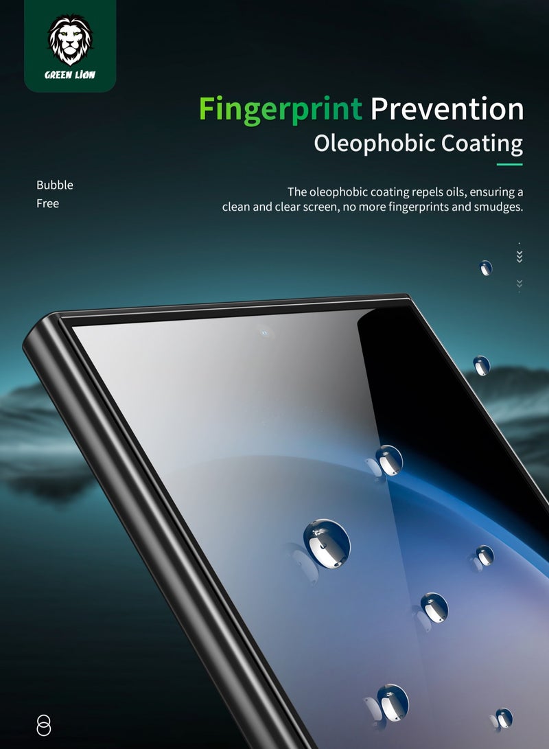 GREEN LION S24 Ultra 9H Crystal Shield / Fingerprint Unlock Tempered Glass / Bubble Free / Anti-Scratch - Clear - Image 5