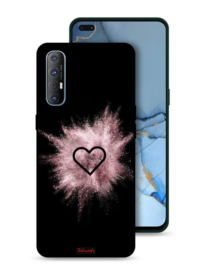 Tolwak Oppo Reno3 Pro 4G Protective Case Cover Heart On Glitters - Image 1