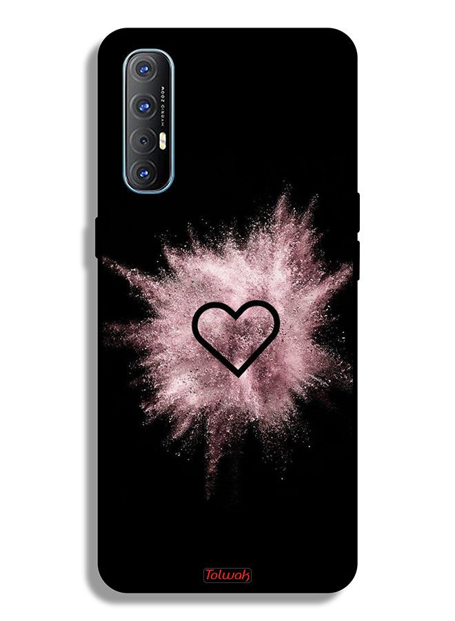 Tolwak Oppo Reno3 Pro 4G Protective Case Cover Heart On Glitters - Image 2