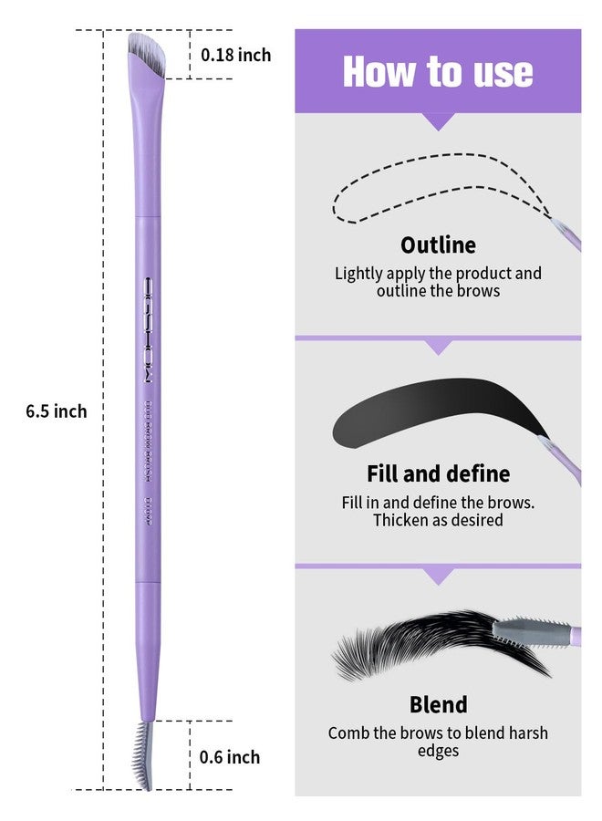 EIGSHOW Dual-Ended Eyebrow Brush with Silver Ion Bristles - Precision Brow Brush and Comb for Lining, Sculpting, Professional Eye Brow Tools (D109P) - Image 4