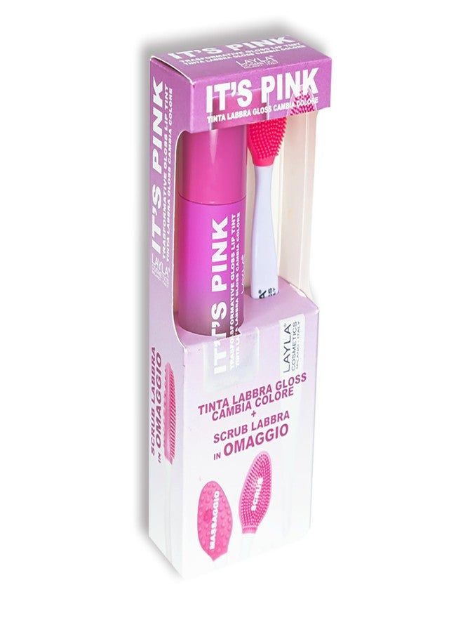 LAYLA Cosmetics Its Pink Transformative PH Lip Gloss and Scrubber Set - Image 1