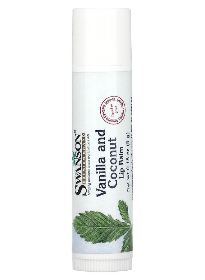 SWANSON Lip Balm Vanilla and Coconut 0.18 oz (5 g)