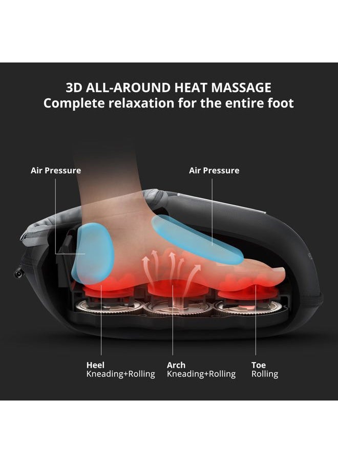 Medcursor Foot Massager Machine with Heat, Delivers Relief for Tired Muscles & Plantar, Deep Kneading Therapy, Multi-Level Settings for Home, Office Use, Size up to 13", FSA HSA Eligible  - Image 2