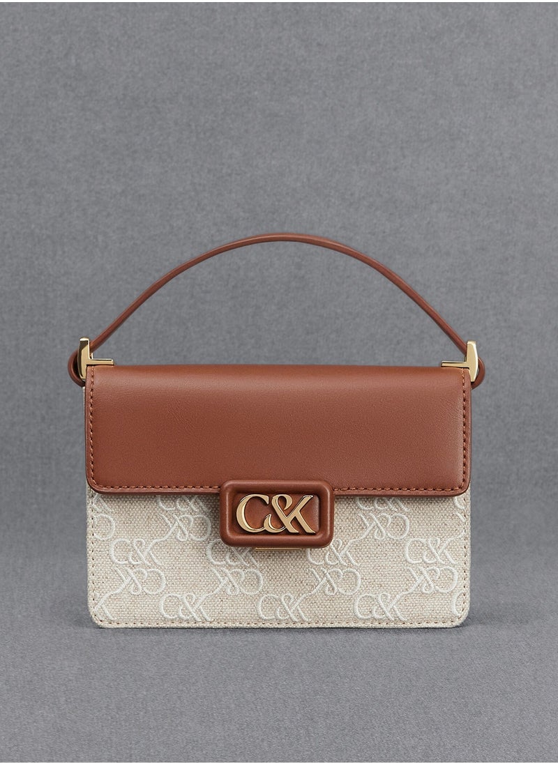 Charles & Keith Charles & Keith Leather Metallic Boxy Bag  - Image 1