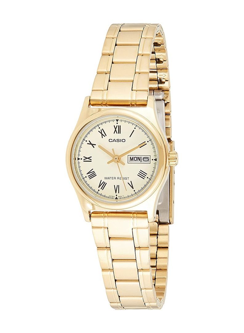 CASIO Women's Stainless Steel Analog Watch LTP-V006G-9BUDF - Gold - Image 1