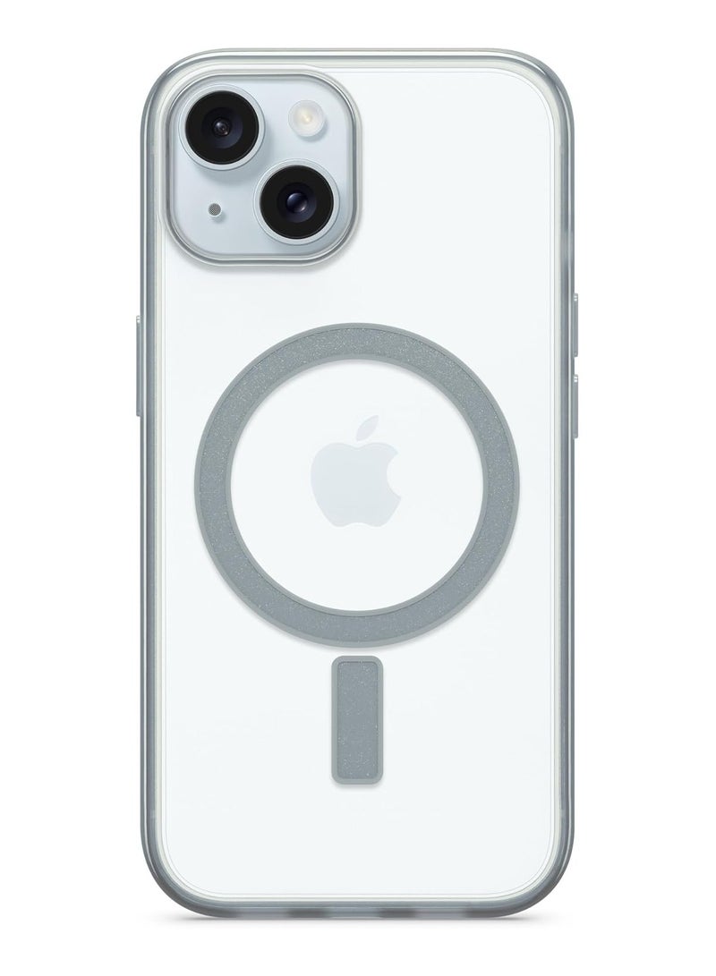 دينكس جراب مغناطيسي لهاتف iPhone 13 and iPhone 14 [مقاوم للصدمات ونحيف]، غطاء خلفي صلب شفاف مع حماية فائقة |تيتانيوم طبيعي