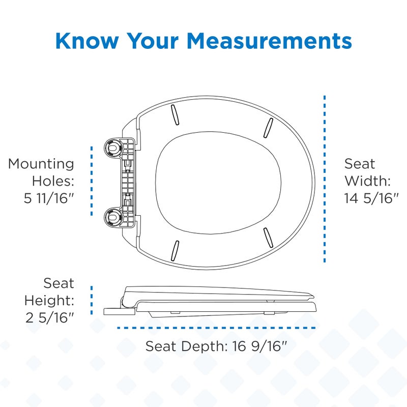 Gerber Round Front Toilet Seat with Cover, Soft Close, No Slam, Quick & Easy Install, Heavy-Duty Plastic, Durable & Fade-Resistant, White GC550129 - Image 2