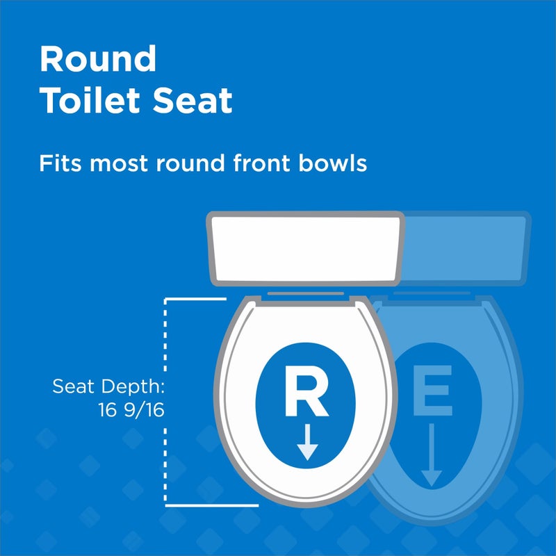 Gerber Round Front Toilet Seat with Cover, Soft Close, No Slam, Quick & Easy Install, Heavy-Duty Plastic, Durable & Fade-Resistant, White GC550129 - Image 3