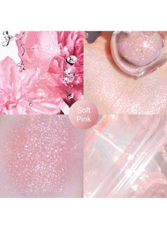 KYDA Highlighter Powder Spray, Glitter High Gloss Spray Shimmer Sparkle Powder Makeup Spray, for Face Body Cosmetic-Soft Pink  - Image 3