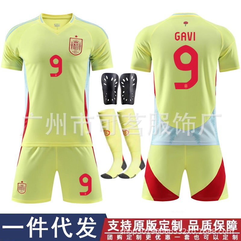 25 Spain Away 7 Morata Jersey 9 Garvey 19 Yamal Football Suit Suit - Image 2