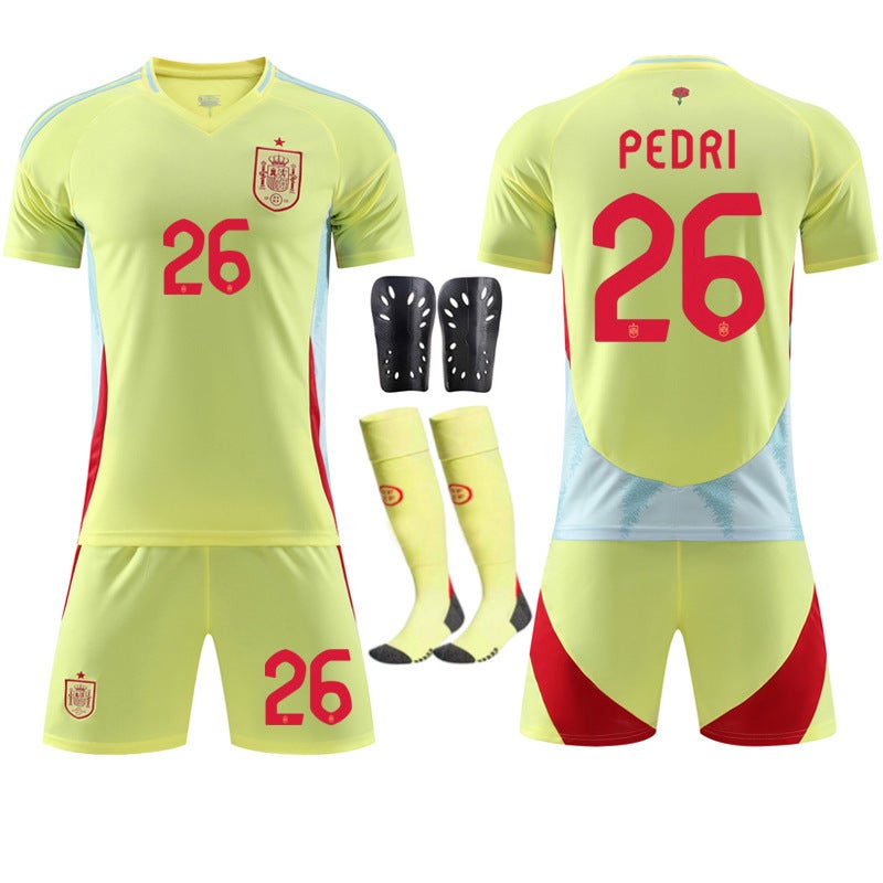 25 Spain Away 7 Morata Jersey 9 Garvey 19 Yamal Football Suit Suit - Image 5