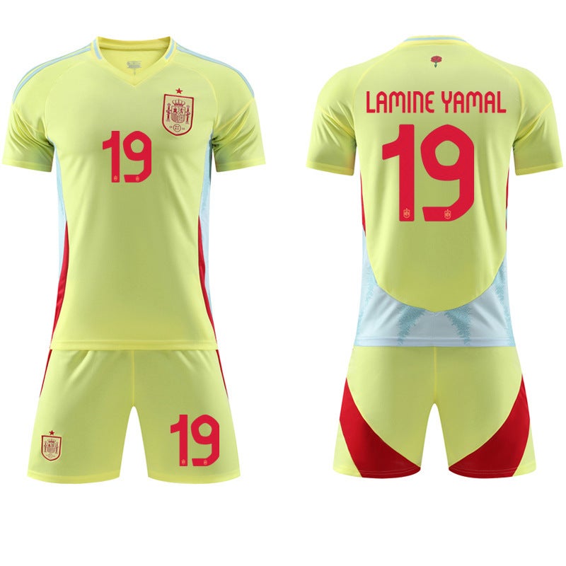 25 Spain Away 7 Morata Jersey 9 Garvey 19 Yamal Football Suit Suit - Image 1