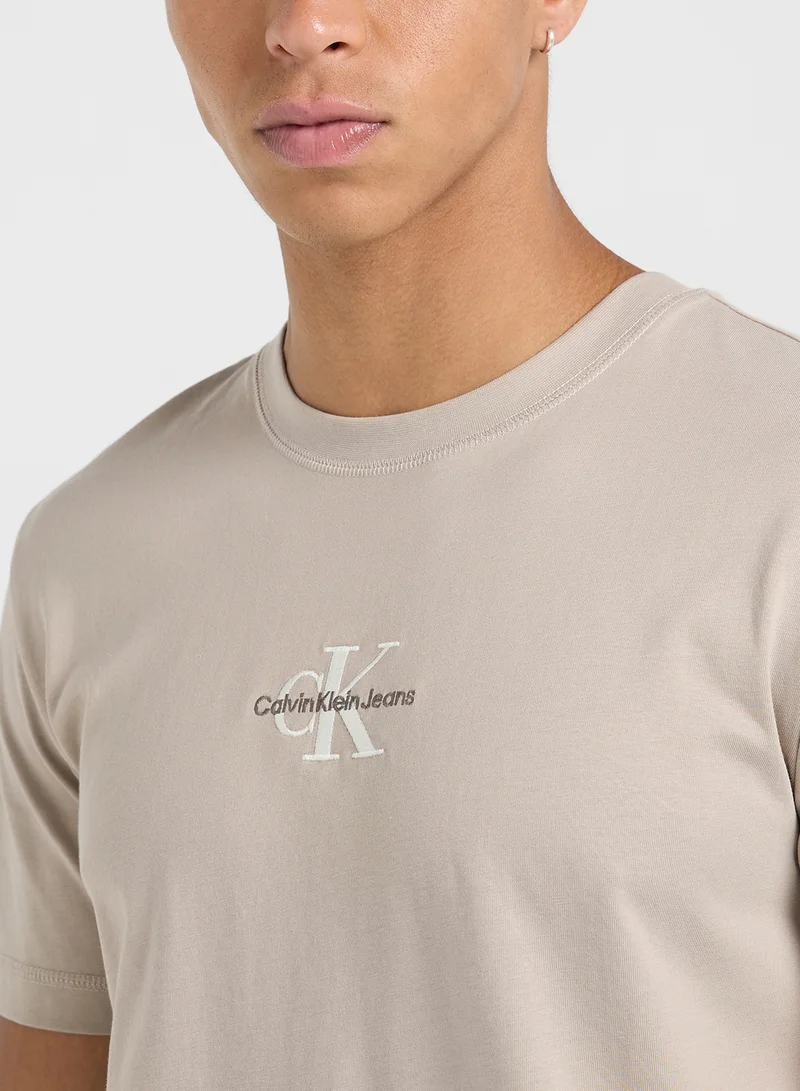 Calvin Klein Jeans Logo Print Crew Neck T-Shirt