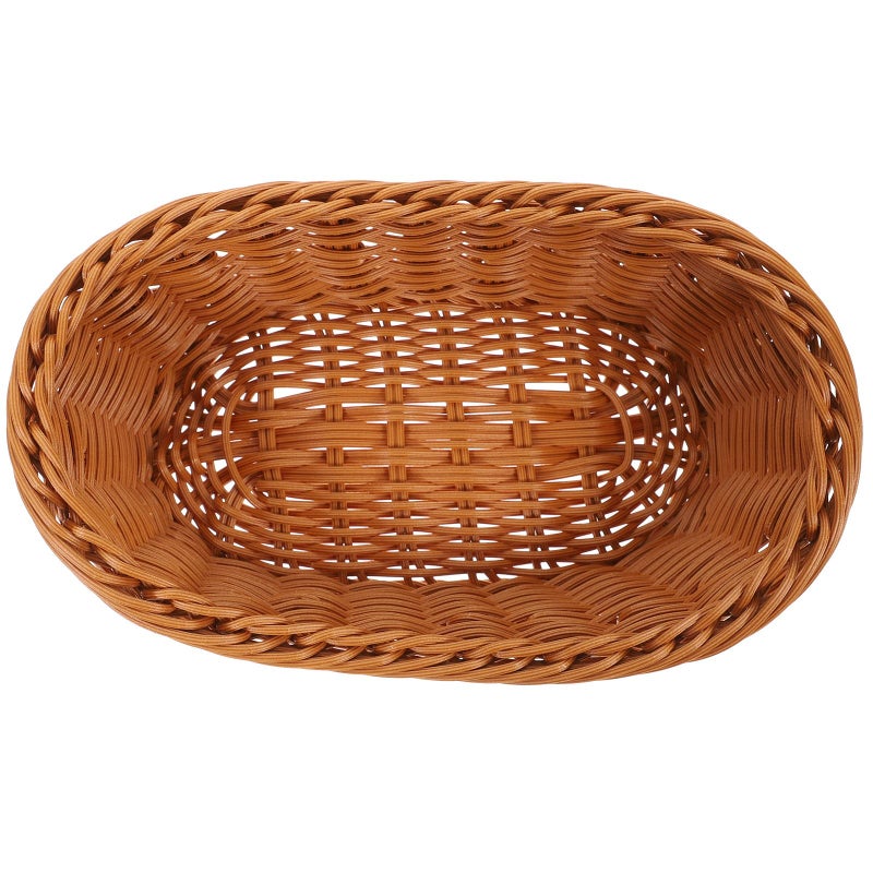 Multifunctional Woven Bread Basket 26x16x8 5cm Rattan Storage For Kitchen Table - Image 2