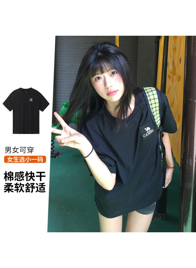 camel Outdoor Sports Quick-dry Short-sleeve T-shirt For Men And Women, Summer 25 Couples Style Solid Color Sports Casual Half-sleeve T-shirt - Image 2