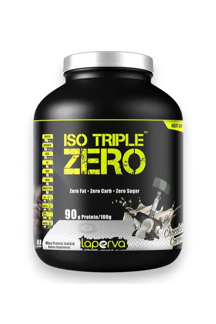 Laperva بروتين مصل اللبن المعزول إيزو تريبل زيرو، نكهة الشوكولاتة بجوز الهند، 4Lb
