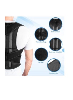 AS SEEN ON TV Adjustable Upper Back Brace Neck Back and Shoulder Pain Relief Posture Corrector Back Pain Relief Support Small  - Image 4