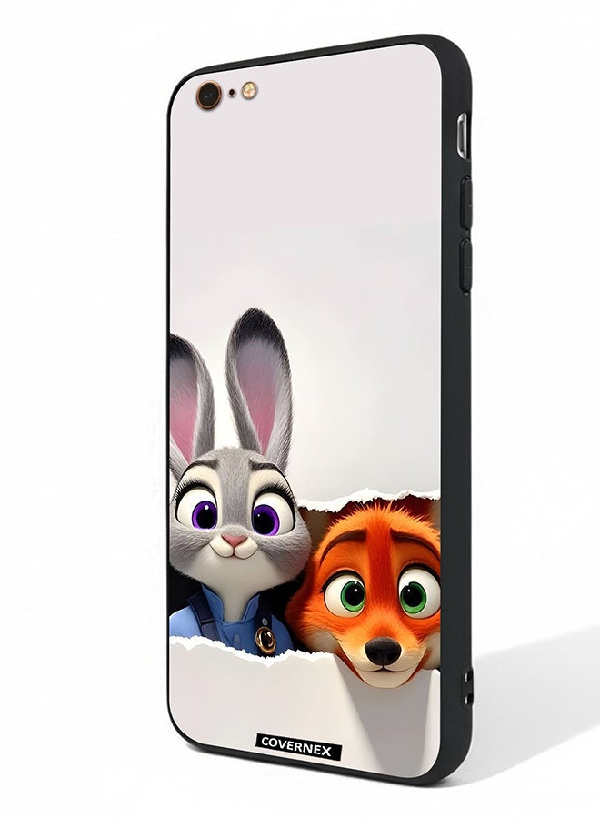 Covernex Apple iPhone 6 Plus Protective Case Cover Printed Featuring Zootopia Dynamic Duo - Image 1