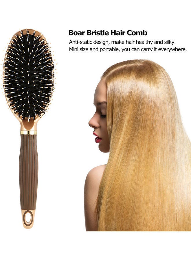 NIBEMINENT Boar Bristle Oval Brush Multicolour - Image 5