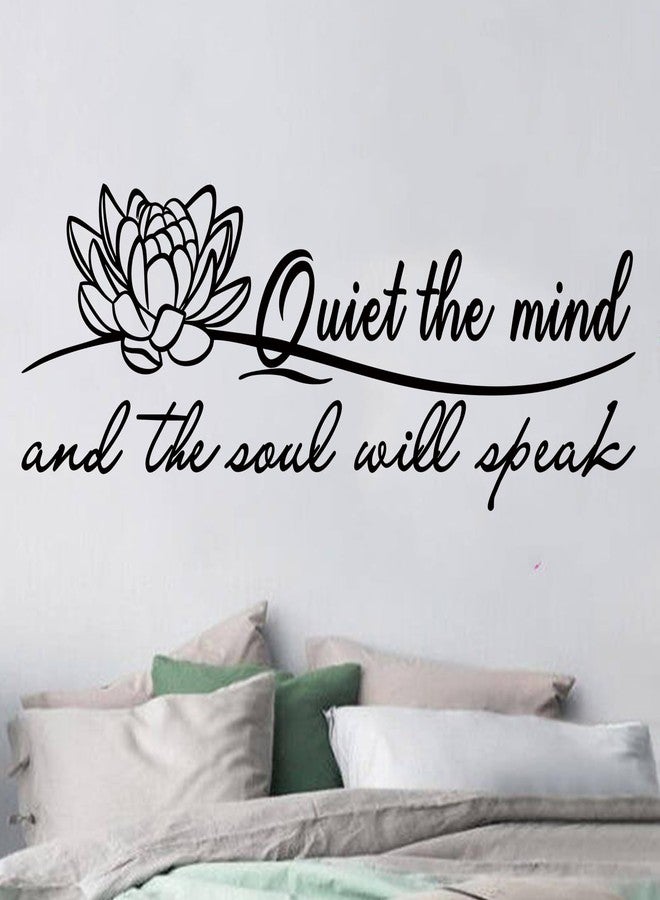 SEATUNE Yoga Pilates Wall Stickers - Inspirational Quotes Motivational Wall Decals - Bathroom Bedroom Living Room Home Vinyl Art Wall Decor - Quiet The Mind and The Soul Will Speak 23"X9" - Image 5