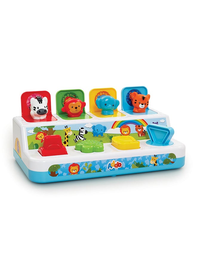 ADDO Little Lot Peek-A-Boo Animals |Press, Turn & Flip The Buttons And Colorful Creatures Will Pop-Up!, Develops Fine Motor Skills, Interactive Toy, Early Learning Toy For Toddler  - Image 2