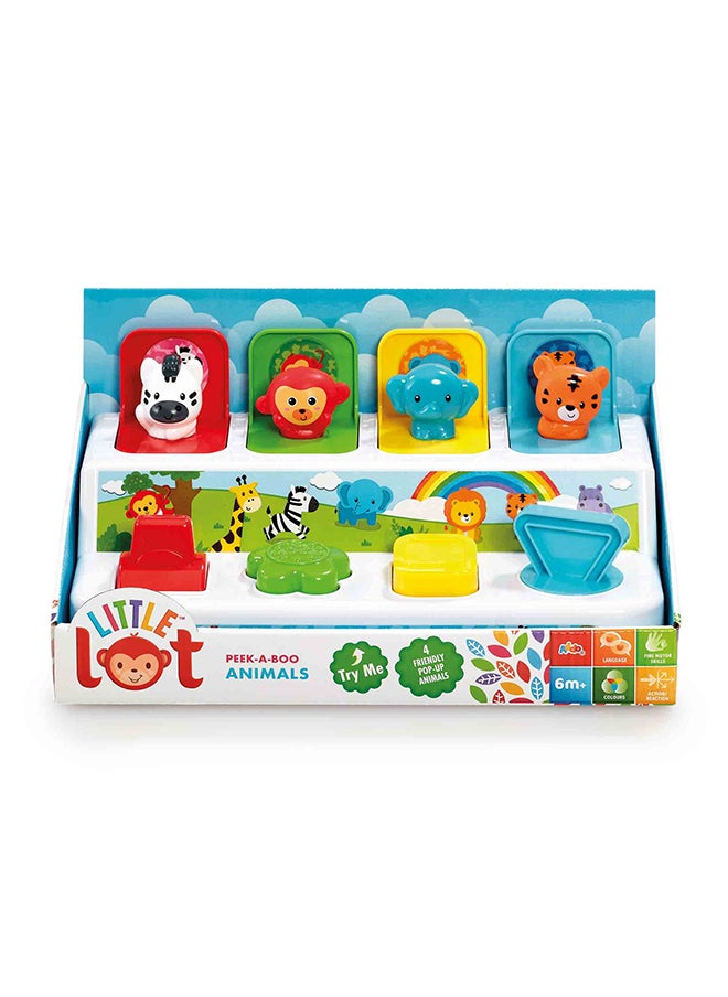 ADDO Little Lot Peek-A-Boo Animals |Press, Turn & Flip The Buttons And Colorful Creatures Will Pop-Up!, Develops Fine Motor Skills, Interactive Toy, Early Learning Toy For Toddler  - Image 1
