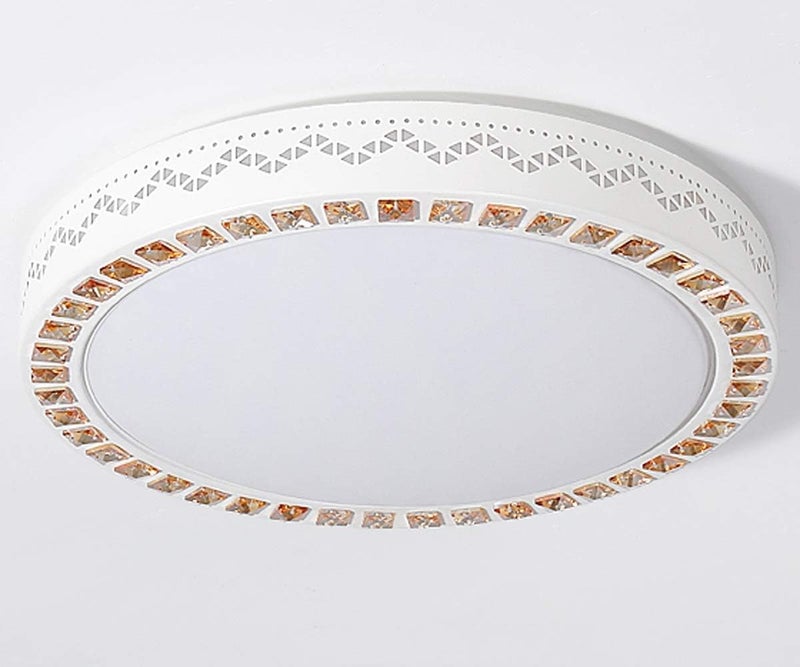Modern Living Room LED Chaner Exquisite Bedroom Ceiling Lamp Romantic Geometric Ceiling Lamp Modern Minimalist Pendant Light Dimmable 3 Color Light Aisle Corridor Chaner (40cm) - Image 4