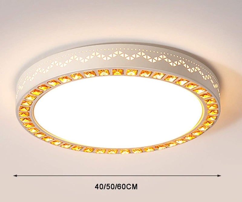 Modern Living Room LED Chaner Exquisite Bedroom Ceiling Lamp Romantic Geometric Ceiling Lamp Modern Minimalist Pendant Light Dimmable 3 Color Light Aisle Corridor Chaner (40cm) - Image 5