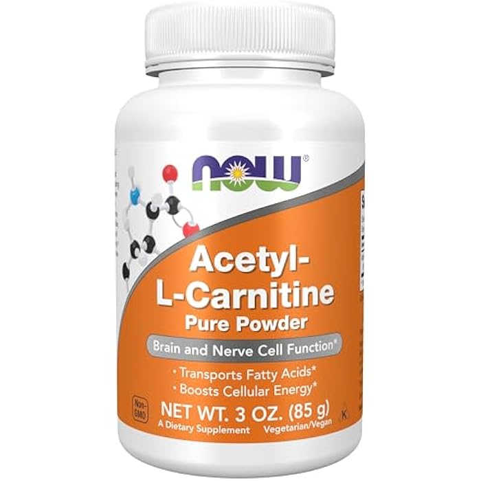 NOW Foods Supplements, ALC (Acetyl-L-Carnitine) Powder, Brain and Nerve Cell Function*, 3-Ounce - Image 1
