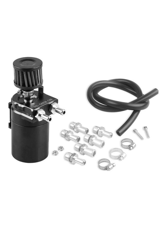 Universal Oil Catch Can with Air Filter Breather Engine Air Oil Separator Tank Reservoir Tank - Image 1