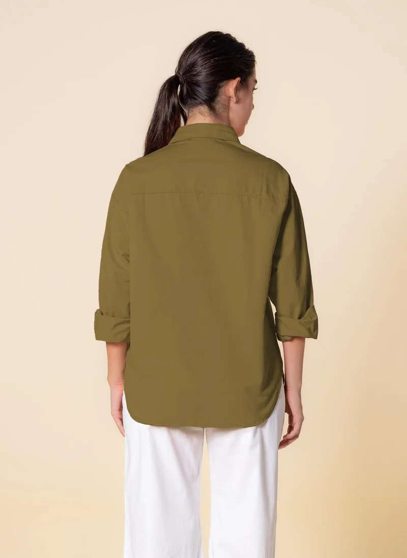 SHAPES COTTON BLEND SHIRT