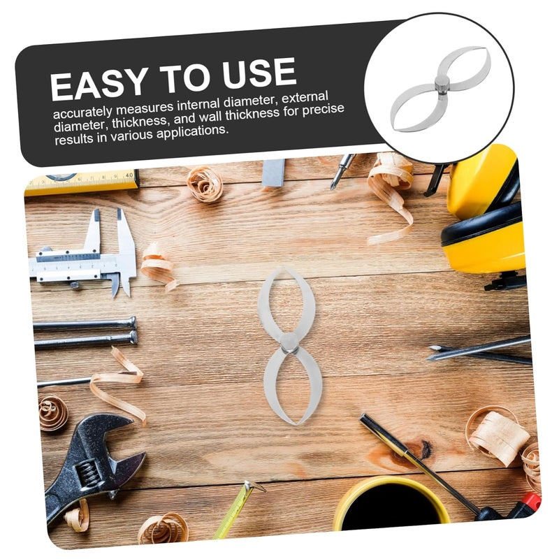 Stainless Steel Thickness Gauge High Precision Double Ended Caliper for Wall Bowl Woodworking - Image 4