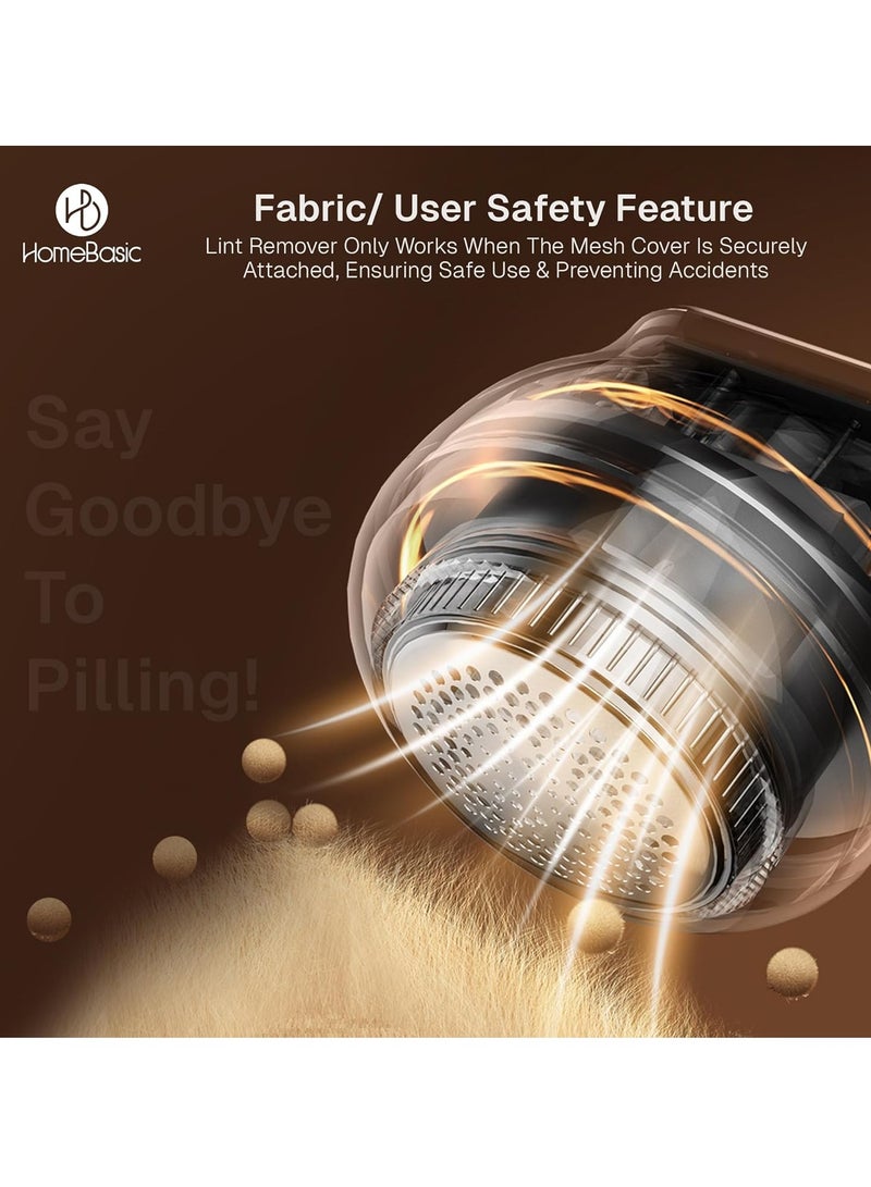 بلو فاير مزيل الوبر القابل للشحن USB-C للملابس - ماكينة حلاقة كهربائية بثلاث سرعات قابلة للتعديل بشاشة LED، بطارية 1000 مللي أمبير، 6 شفرات - مزيل الوبر المحمول للكنزات، البطانيات، السجاد والستائر - Image 5