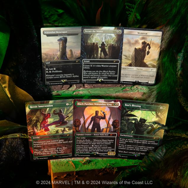 Magic the Gathering Secret Lair x Marvels Black Panther Rainbow Foil Edition - Image 1