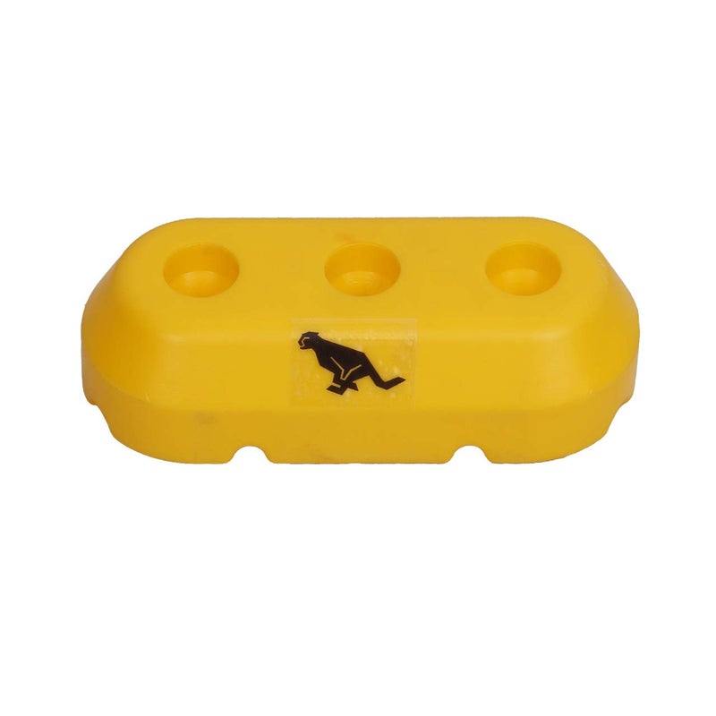 Grès مجموعة ويكيت الكريكيت من Kids Zone من البلاستيك الصلب للأطفال من عمر 3 إلى 10 سنوات (3 قطع ويكيت، 2 بيل، قاعدة، طول 24 بوصة، أصفر) - Image 3