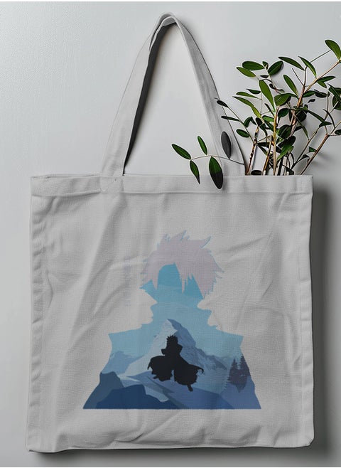 Polyester Tote Bag with Shoulder Straps and Colorful Art Anime Pattern