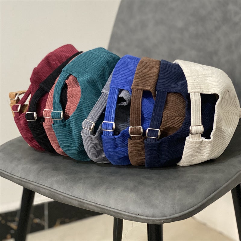 Corduroy Cap Unisex Autumn  Street Casual Sun Hat Corduroy - Image 4