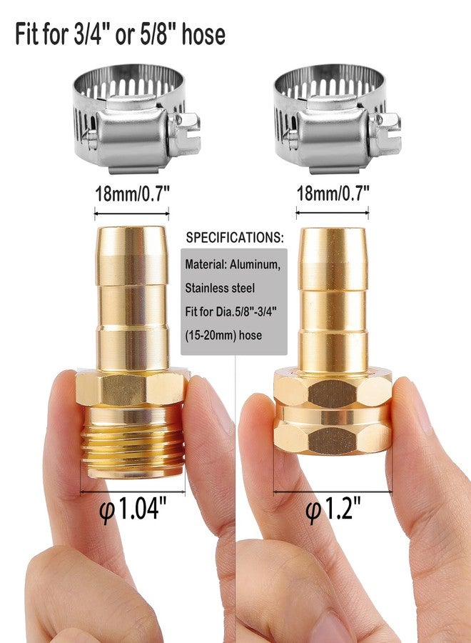 Sanpaint Garden Hose Repair Connector with Clamps, Fit for 3/4" or 5/8" Garden Hose Fitting, 4 Set - Image 2