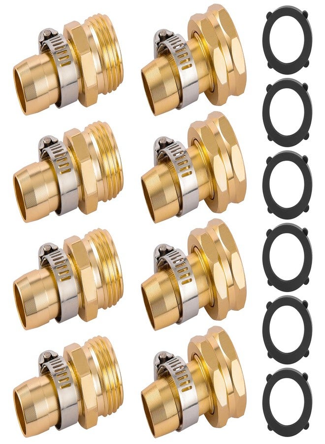 Sanpaint Garden Hose Repair Connector with Clamps, Fit for 3/4" or 5/8" Garden Hose Fitting, 4 Set - Image 1