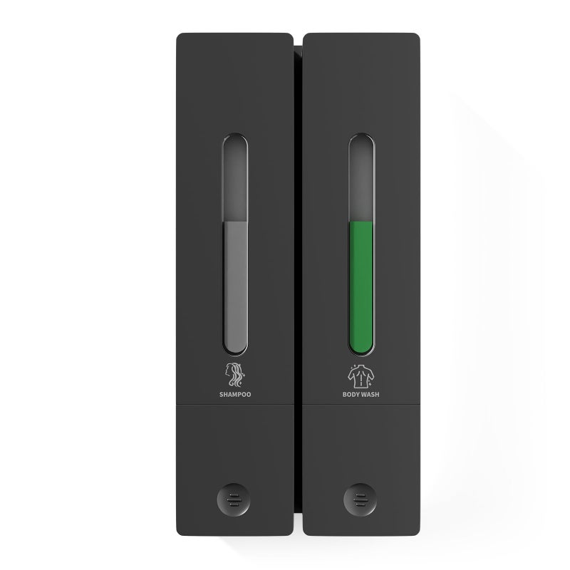 Aeakey Shampoo and Conditioner Dispenser 2-Chamber Wall-Mounted Shower Soap Dispenser, No-Drill Installation, 800ML Capacity, Ideal for Bathrooms - Image 1