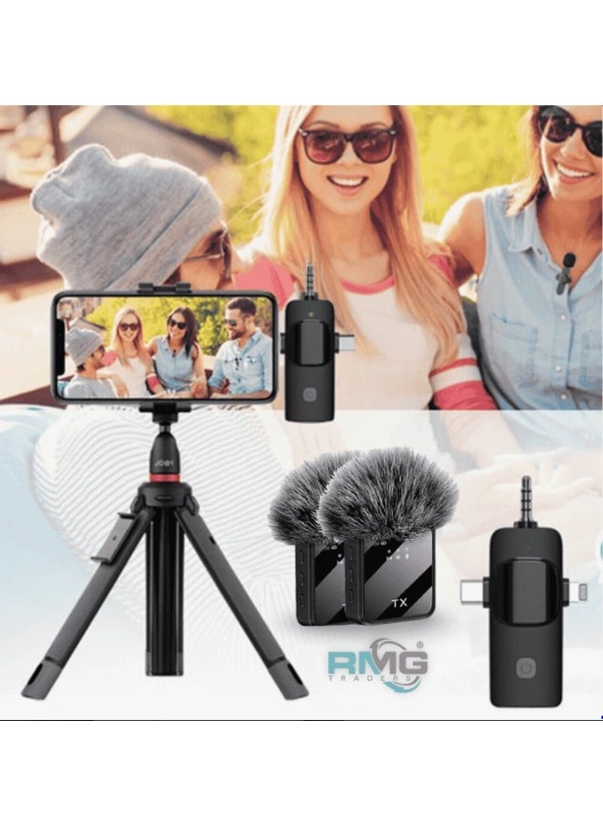 Tx 3-in-1 Wireless Lavalier Microphone F11-2 for Live Video Recording – High-Quality Lapel Mic for Smartphone, Camera & Computer, Clear Audio for Vlogging, Interviews, and Content Creation  - Image 5