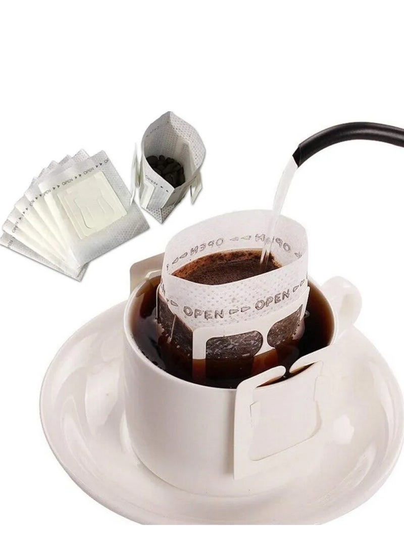 50-Piece Portable Drip Coffee Bag White 7.5x9cm  - Image 1