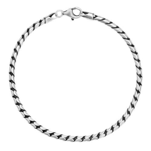 ZAVYA 925 Sterling Silver Minimal Chain Look Rhodium Plating Chain Bracelet | Gift for Men and Boys | With Certificate of Authenticity and 925 Hallmark - Image 1