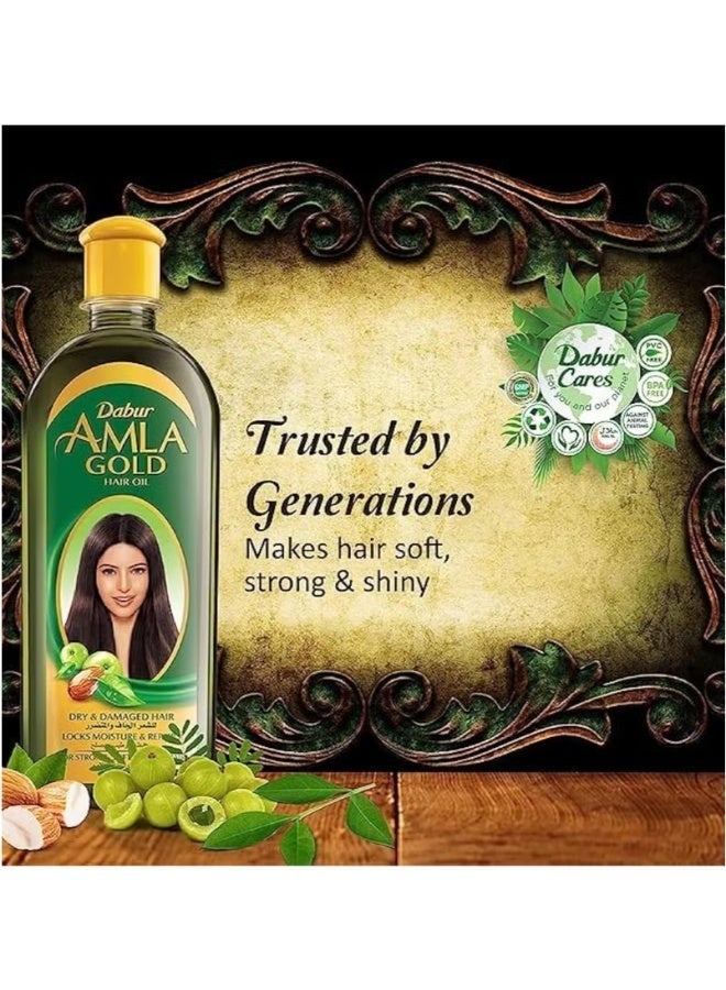 Dabur Amla Gold Hair Oil 270 Ml - Image 2