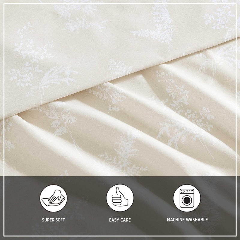 Wrangler - Sheet Set  Breathable & Wrinkle Resistant Bedding  Includes Matching Sham & Pillowcases  Casual Home Decor (Foliage Beige  Full) - Image 4