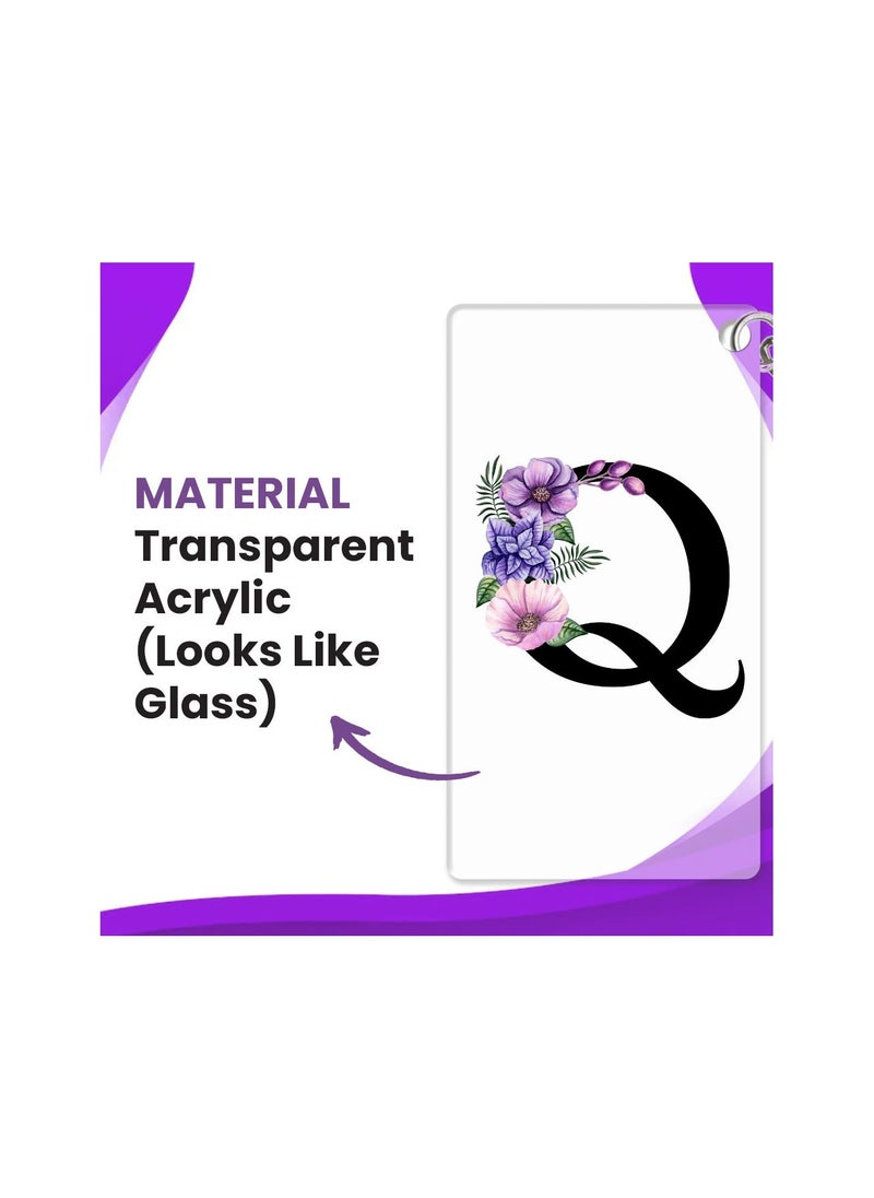 PRINTSHOP4ME Acrylic Alphabet A-Z Initial Letter Keychain for Women Bag Charms Purse Charms For Handbags Pendant Key Ring for Purse Handbags Women Girl Key Ring for Backpack  - Image 2