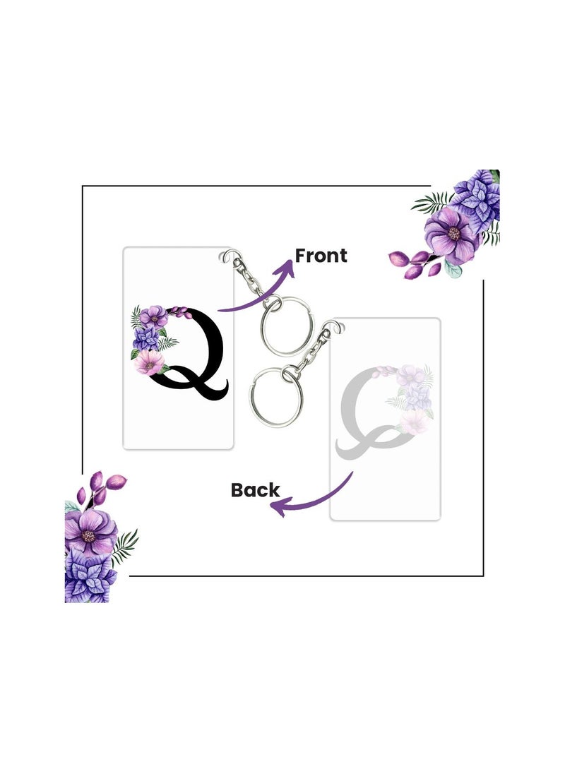PRINTSHOP4ME Acrylic Alphabet A-Z Initial Letter Keychain for Women Bag Charms Purse Charms For Handbags Pendant Key Ring for Purse Handbags Women Girl Key Ring for Backpack  - Image 4