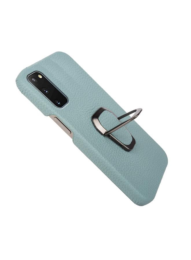 S-TOP Case For Samsung Galaxy S20 Ring Holder Litchi Texture Genuine Leather Phone Case - Image 4