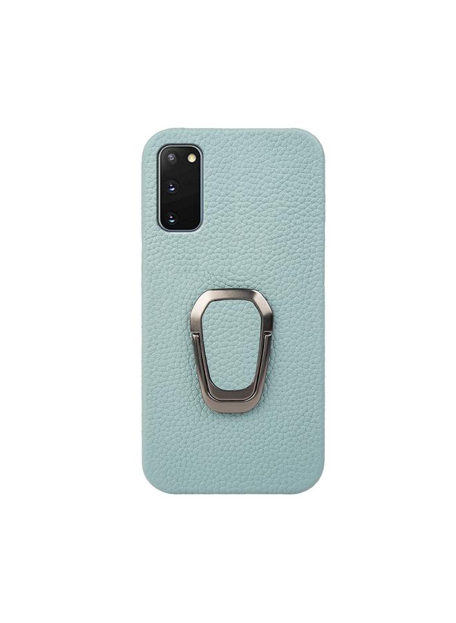 S-TOP Case For Samsung Galaxy S20 Ring Holder Litchi Texture Genuine Leather Phone Case - Image 2